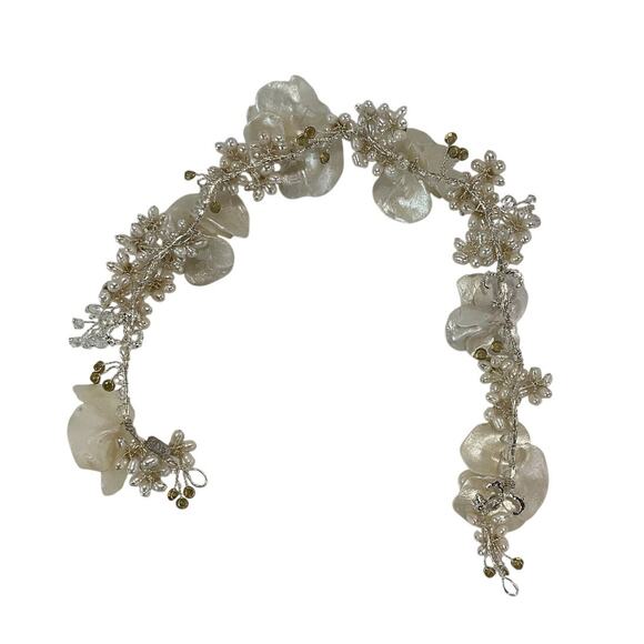 Anthropologie Delicate Pearl Quinette Headband
